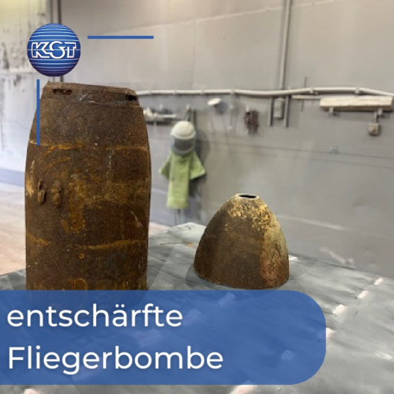 Entschärfte Fliegerbombe